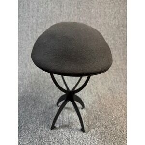 Country Gentleman Lite Felt Black Wool Flat Cap Ivy Hat‎ Water Repellent Large